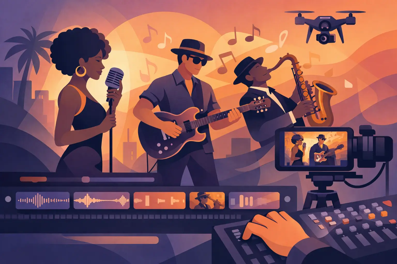 Clip musique jazz funk - style, image et groove