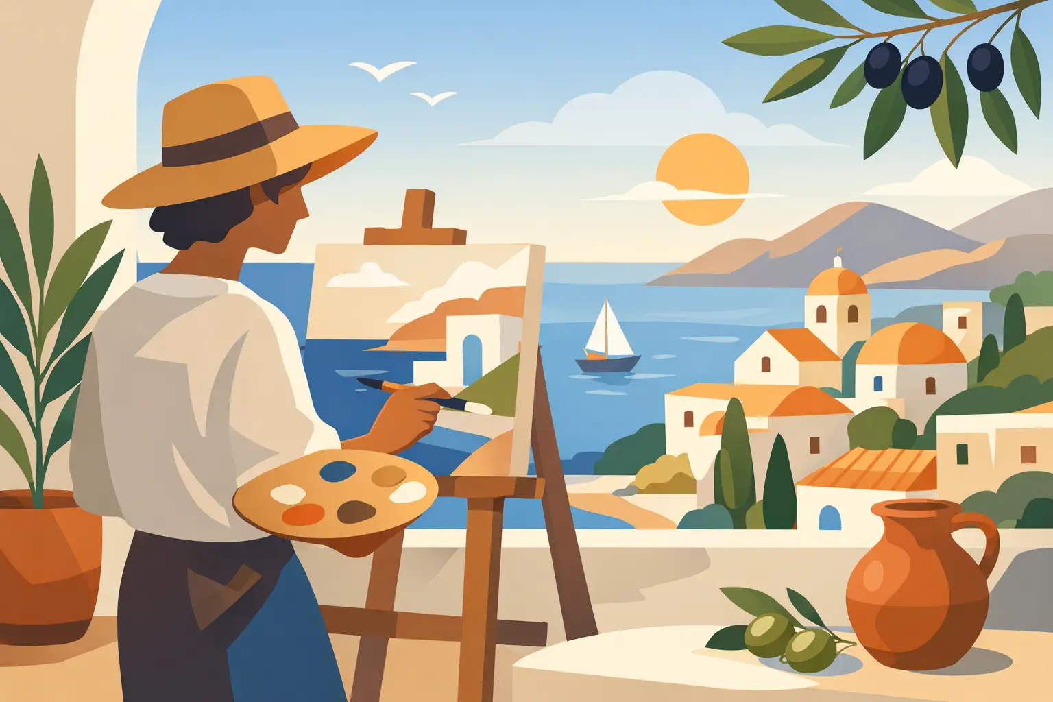 Artiste aux influences méditerranéennes