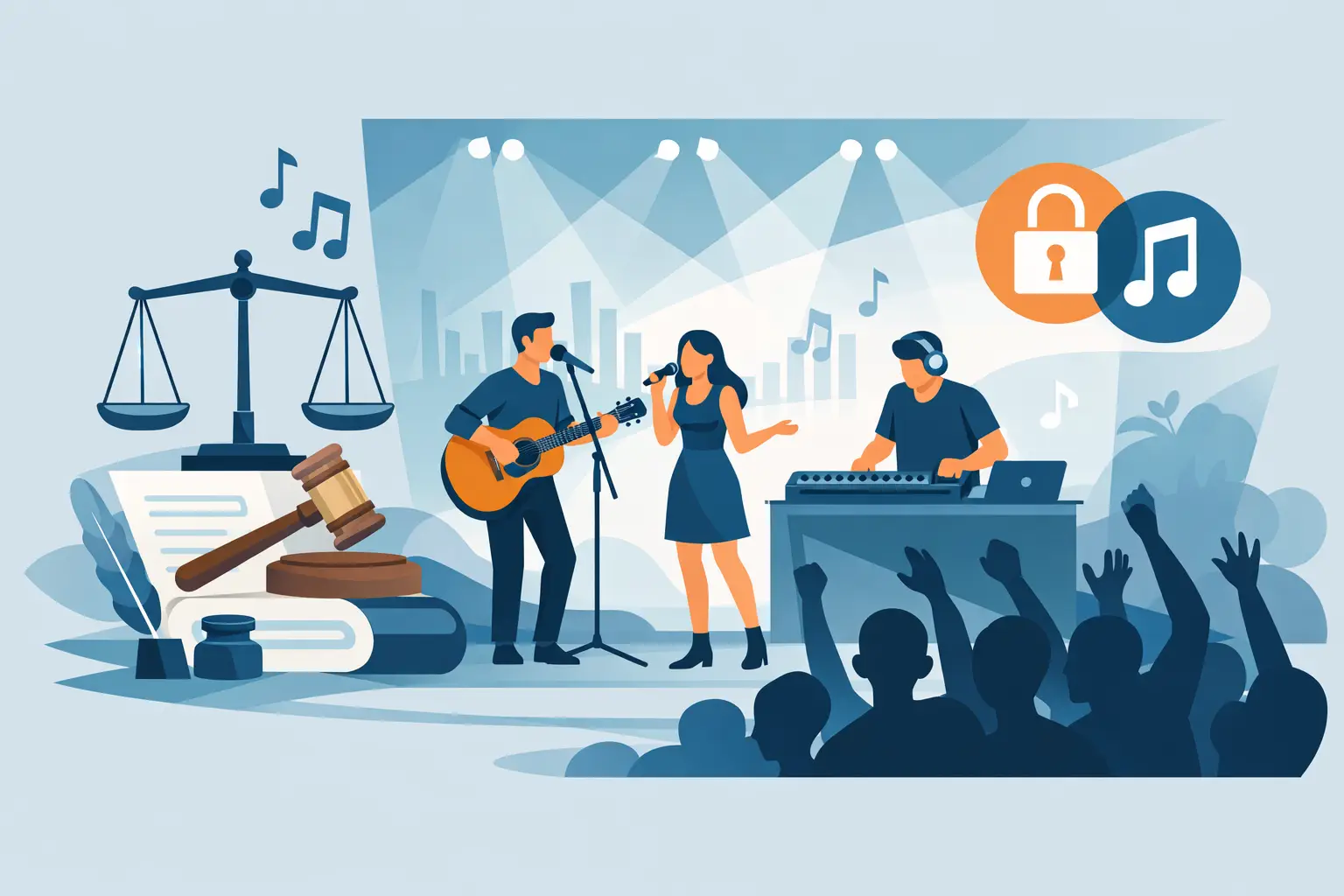 Quels droits pour une reprise musicale en public ?